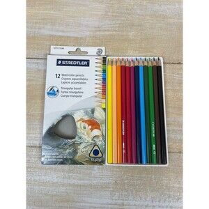 Staedtler® Triangular Watercolor Pencil Set, H/#3, 2.9mm, 12 Asso 031901950101